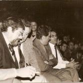 01-04-81 Banqueta FC Barcelona en primer pla Gonzalez Adrio, HH i Juanito Segarra