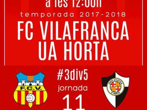 Diumenge a les 12 hores, Vilafranca FC - Horta UAT