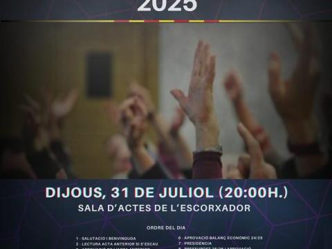 ASSEMBLEA DE SOCIS ORDINARIA I SEGUIDAMENT EXTRAORDINARIA FC VILAFRANCA 2025