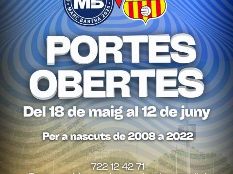 PORTES OBERTES!! DEL 18 DE MAIG AL 12 DE JUNY