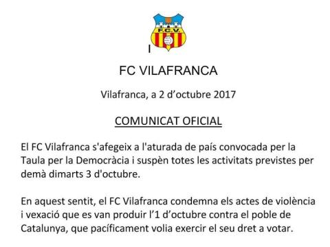 Comunicat oficial del club.