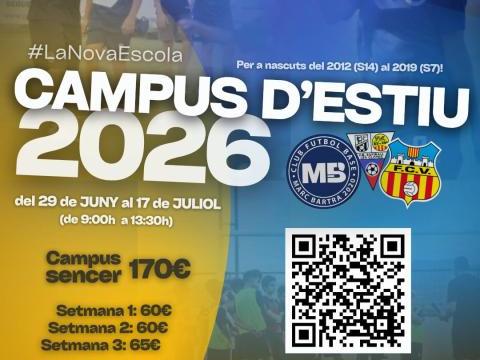 ⚽☀️ CAMPUS D’ESTIU 2026 – CFB MARC BARTRA 2020 ☀️⚽