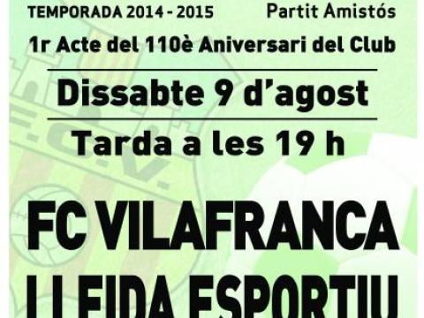 1er acte del 110è Aniversari del club FC VILAFRANCA