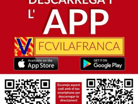 A partir d'avui ja et pots descarregar l'APP del FC Vilafranca i la Fundació.