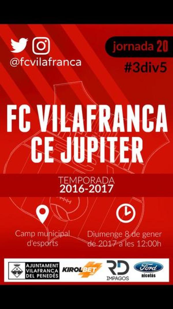 Diumenge comença la segona volta i el FC Vilafranca torna a jugar a casa.