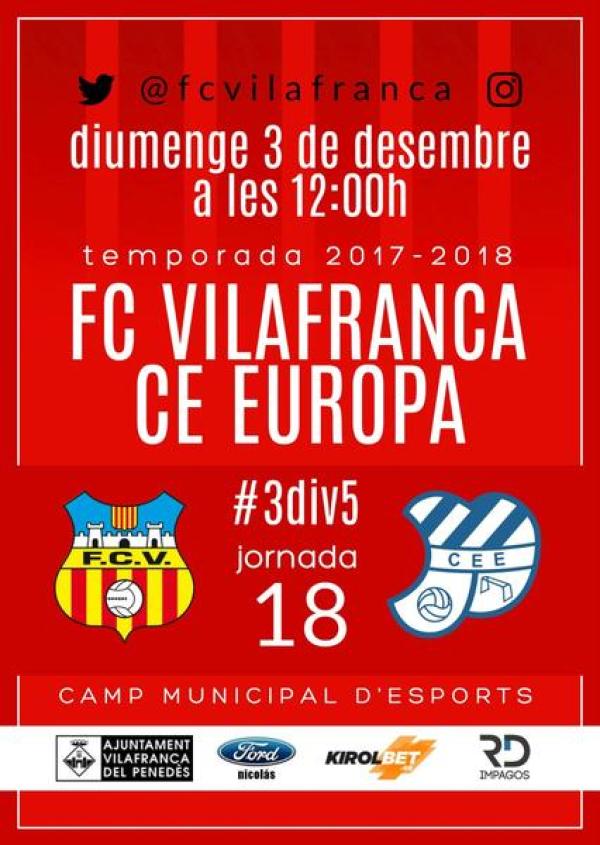 Diumenge últim partit de l'any al municipal vilafranquí.