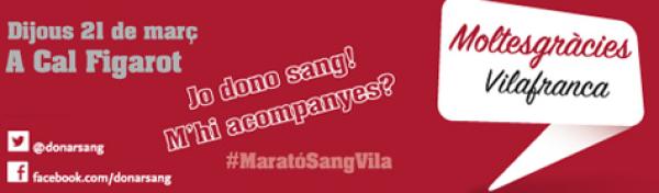 El F. C. Vilafranca col.labora amb la Marató de donació de Sang a Vilafranca