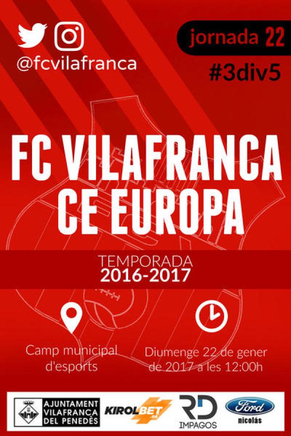 El proper diumenge ens visita el CE Europa.