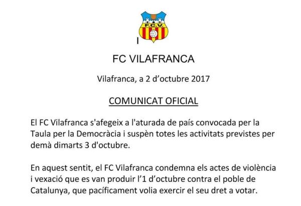 Comunicat oficial del club.