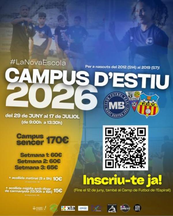 ⚽☀️ CAMPUS D’ESTIU 2026 – CFB MARC BARTRA 2020 ☀️⚽