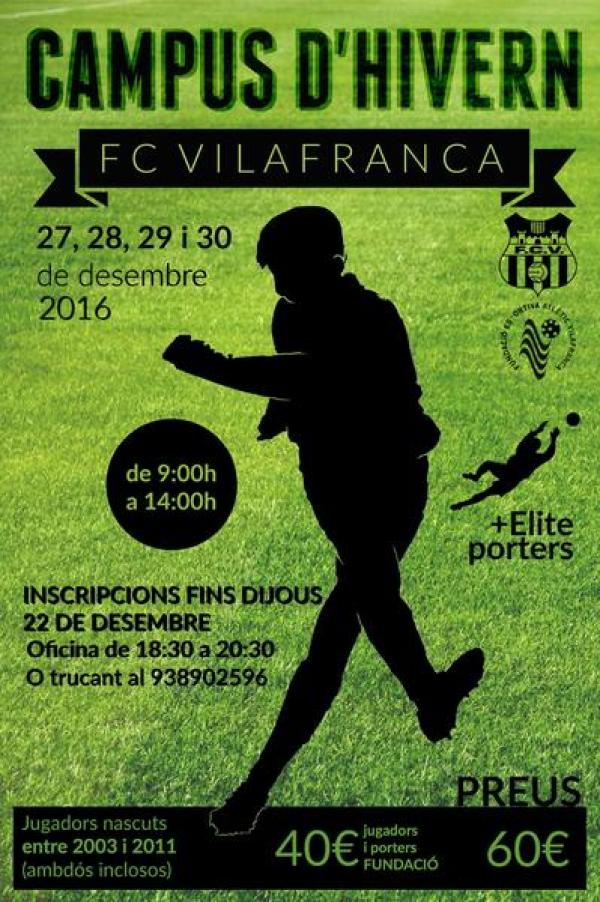 Campus d´hivern, dies 27.28.29 i 30 de desembre 2016